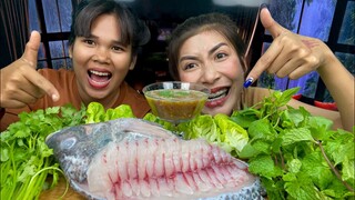 ซาซิมิ ปลานิล 1 กิโลครึ่ง กินปลานิลดิบ