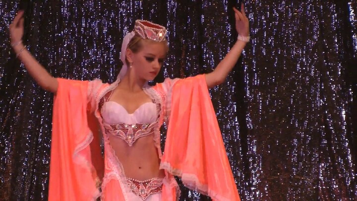 Ukrainian girl dancing, belly dance