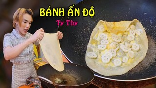 BÁNH ROTI ẤN ĐỘ ngon xuất sắc - Ty Thy Vlog gỏi đu đủ trổ tài