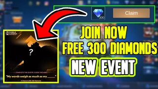 NEW EVENT WIN FREE 300 DIAMONDS (JOIN NOW) FROM MLBB COMMUNITY HEROES