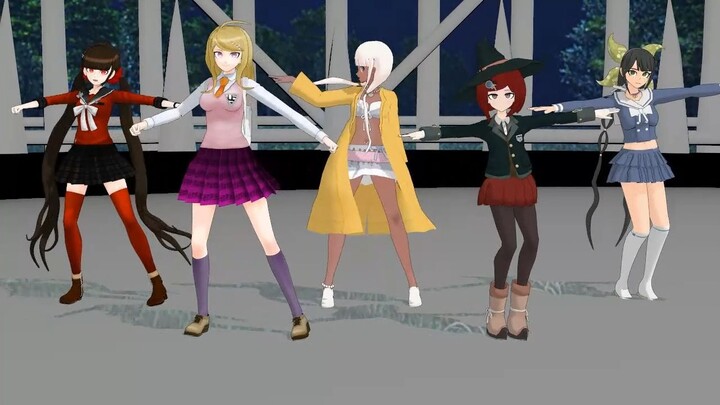 【mmdダンガンロンパ】赤松楓＆春川魔姫＆夢野秘密子＆茶柱転子＆夜長アンジーでナイトメアパンプキンズ