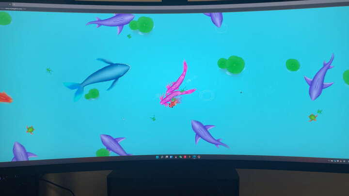 Saat bermain Panggil Naga dengan layar ikan