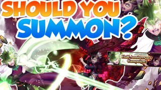 ANNIVERSARY IS HERE! SHOULD YOU SUMMON FOR 7* TAG SoZ YUNO?! - Black Clover Phantom Knights