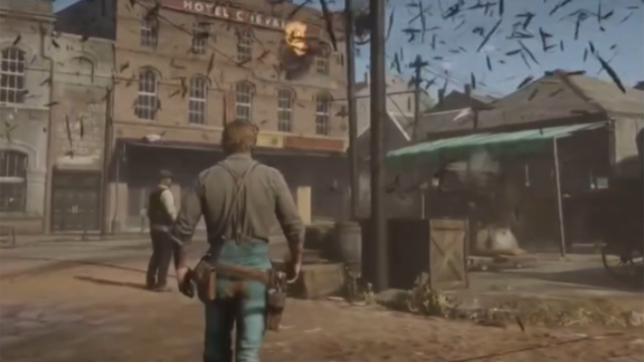 Saat meningkatkan kecepatan Red Dead Redemption Carriage sebanyak 1000 kali lipat