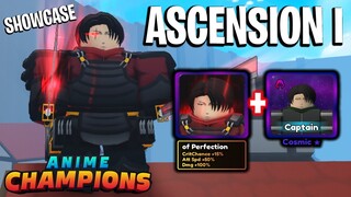 Level 130 ASCENSION 1 (Levi Ackerman) Showcase in Anime Champions Simulator Roblox