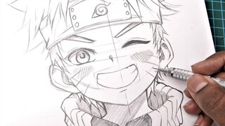 วาดการ์ตูนง่ายๆ วิธีการวาดการ์ตูนบอย - NARUTO