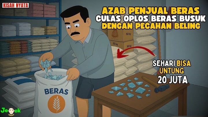 AZAB PENJUAL BERAS CULAS OPLOS BERAS BUSUK DENGAN PECAHAN BELING BIAR BENING