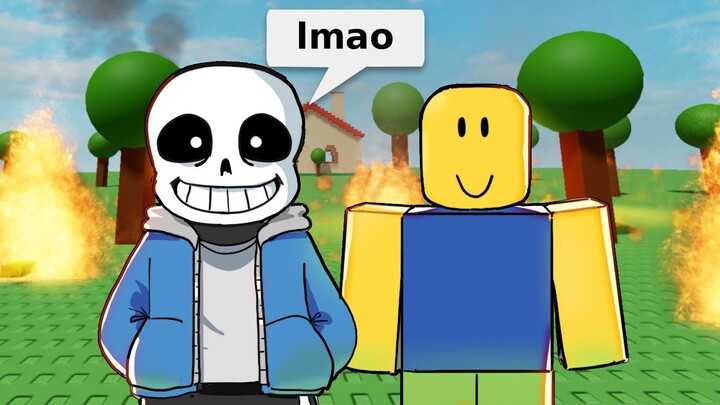 如果SANS玩ROBLOX【Undertale与罗布乐思动画】