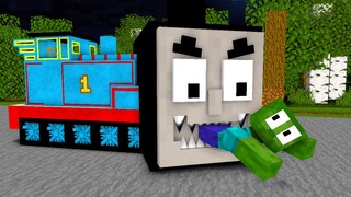 Monster School : THOMAS THE TRAIN HORROR #3 CHALLENGE - Minecraft Animation