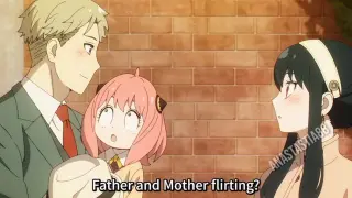 Father and Mother flirting