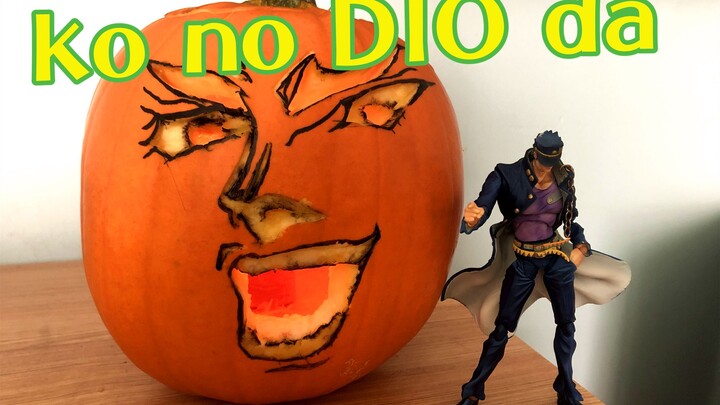 You thought it was a pumpkin? It was me, DIO! DIO turned into a Halloween pumpkin lantern~