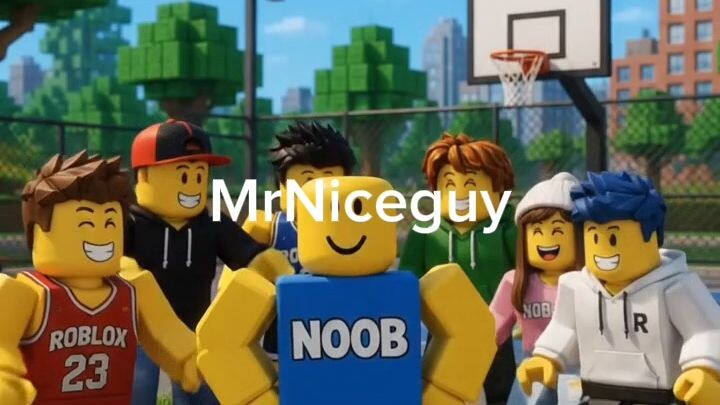 Roblox Noob play basketball with friends