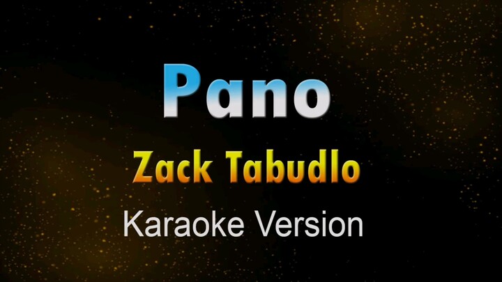 Panu karaoke by Zack Tabudlo..