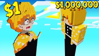 ถ้าเกิด!? บ้านเซนอิทซึ คนจน $1 เหรียญ VS บ้านเซนอิทซึ คนรวย $1,000,000 เหรียญ - Minecraft