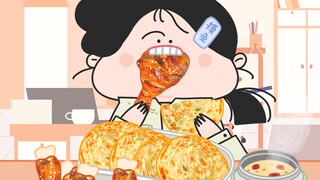 - Nhận phòng bữa ăn làm việc 365 ngày (4)｜Món chân gà và bánh mì bơ giòn của công nhân Huahua~