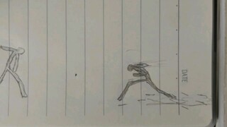 【火柴人手翻】震惊!一高中男子上课画火柴人竟动了起来
