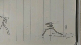 [Stickman Cartwheel] Terkejut! Seorang siswa SMA menggambar figur tongkat di kelas dan mulai bergera