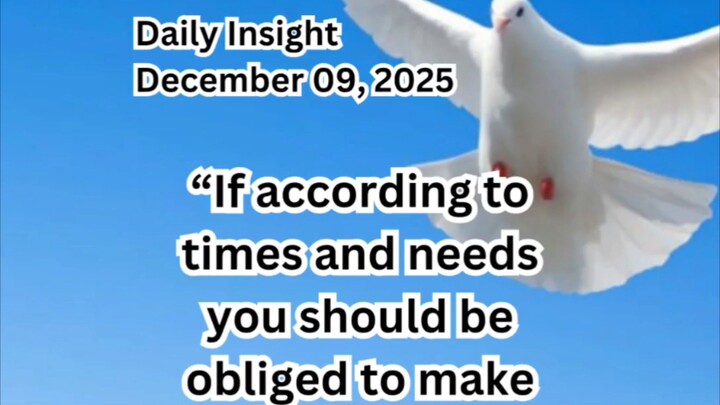 Daily Insight December 09, 2025 #faith #saint #insight