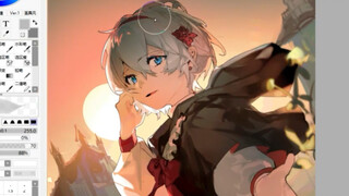 [Painting] The Screen Recording Of My Drawing Process With Sai