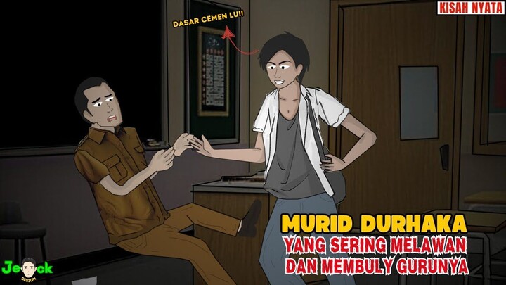 MURID DURHAKA YANG SUKA MELAWAN DAN MEMBULI GURUNYA   SINETRON AZAB