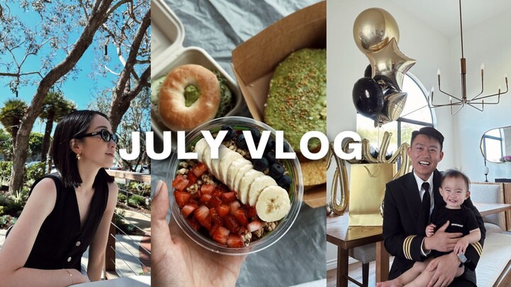 JULY VLOG｜A Surprise for Dylon on Her First Day at Work 🎈 Family Beach Day｜Incredibly Delicious Bage