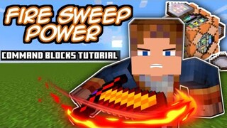 How to make a Fire Sword Sweep Power in Minecraft【Command Blocks】