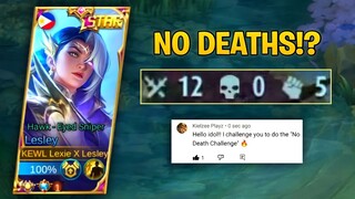 12 KILLS!! NO DEATH CHALLENGE IN SOLO RANK? (ONE SHOT BUILD) LESLEY