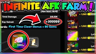 AFK *INFINITE* XP & GEMS FARM in Anime Defenders UPDATE 2!! (Roblox)