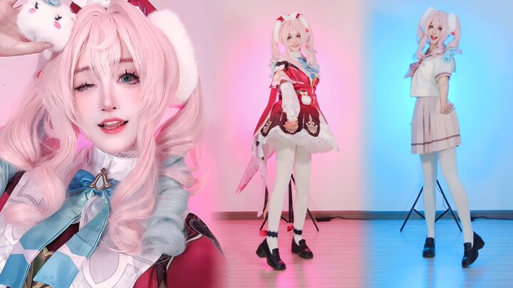 Oh no! She's so cute! ❤️ Double the pure white happiness, Fengjin Kawaii kaiwai