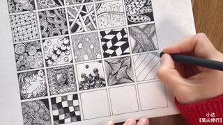 【奇妙禅绕画】图样遇见格子