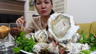 กินหอยนางลมตัวใหญ่มาก หมึกกระดอง คำตาสวด|WernWoei