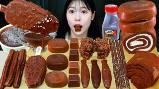 ASMR MUKBANG| 초콜릿 디저트 초코 아이스크림 케이크 먹방 & 레시피 CHOCOLATE DESSERT ICE CREAM EATING