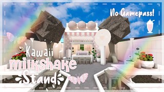 No Gamepass Kawaii Milkshake Stand ✧ | 20k!| Speedbuild & Tour | Roblox Bloxburg | Tapioca