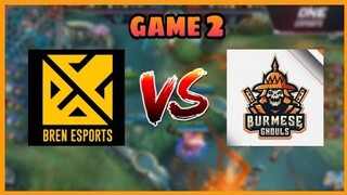 (GAME 2) BREN ESPORTS VS BURMESE GHOULS | MPL INVATATIONAL SEMI FINALS | MLBB!