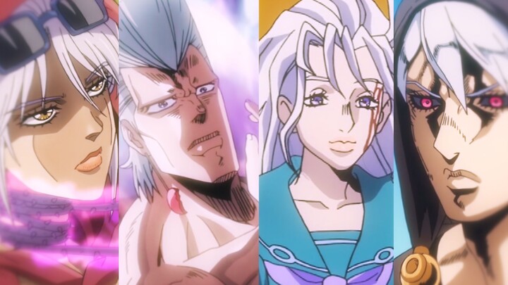 Clips of White-hair Characters in JOJO [MAD]