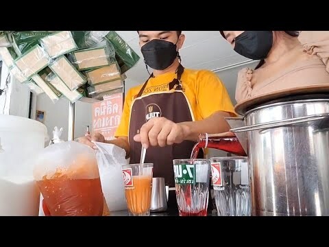 นมชมพูเย็น ชานมเย็น ชาเขียวนมใส่แก้ว°วัตถุดิบขึ้นราคาทุกอย่างเลย🙁