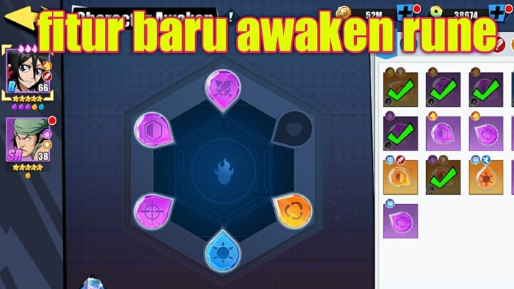 fitur baru awaken rune bleach eternal soul / immortal soul