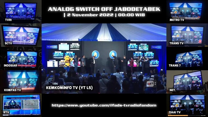 Kompilasi Detik-Detik ASO (Analog Switch Off) Jabodetabek - 2 November 2022
