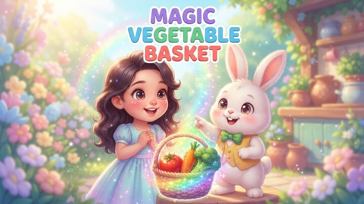 🥕 The Magic Vegetable Basket! 🍅🥦 | Mia & Bunny's Fun Adventure 🌈