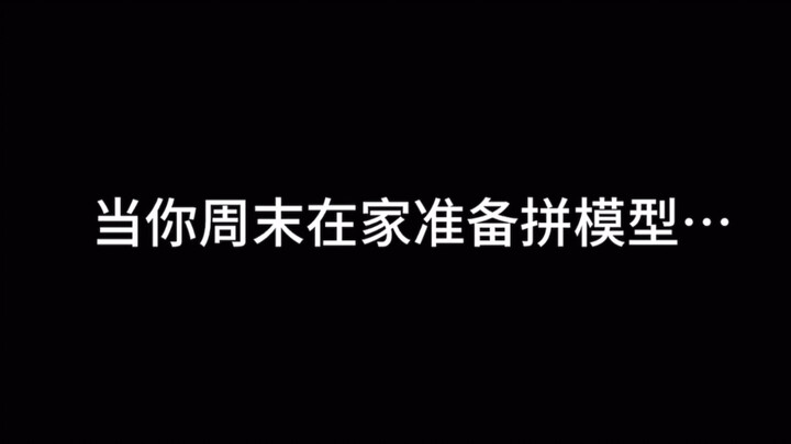 当你周末在家准备拼模型…