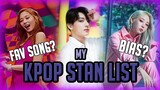 KPop Groups I Stan with Bias, Favorite Song & First Song I've Heard (Stan List)「KPOP OPINIONS」