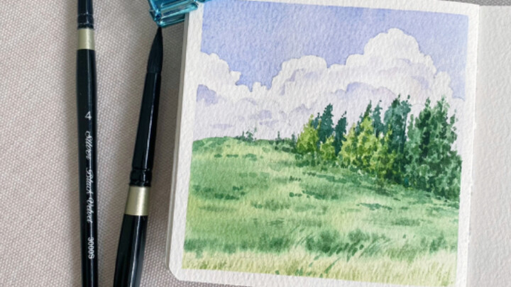 [Watercolor] Introductory watercolor _Summer fresh color (with explanation!)