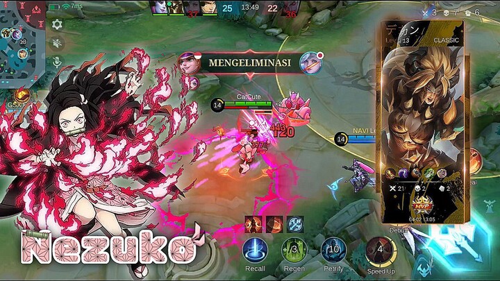 Hero Anak Tiri Ini, kalo Pake Skin Nezuko Badass Juga Cuy !