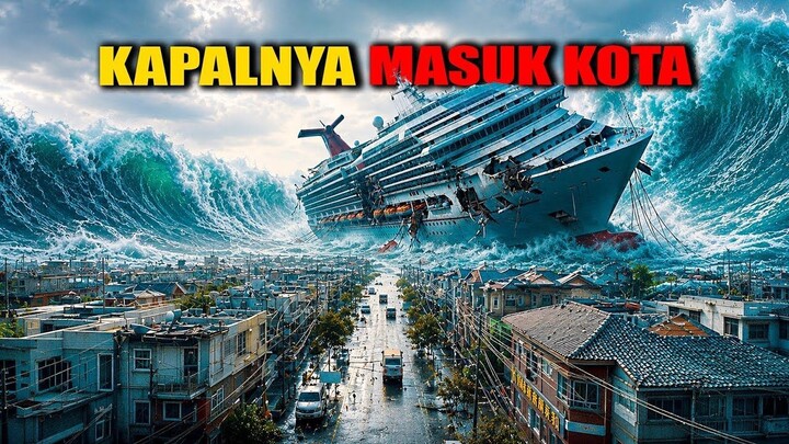 TSUNAMI RAKSASA INI MENYERET KAPAL PESIAR SAMPAI MENGHANCURKAN KOTA‼️Alur Cerita