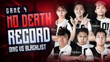 NO DEATH RECORD NG BLACKLIST!! | ONIC VS BLACKLIST GAME 4 | MPL PH S8 PLAYOFFS RECTION