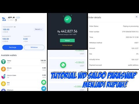 CARA MENARIK SALDO DI PARASWAP MENJADI RUPIAH! REKENING DAN E MONEY | AUTO SULTAN!