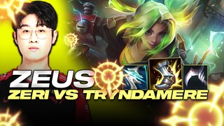 T1 ZEUS ZERI VS TRYNDAMERE, CỰC KÌ KHÓ SỬ DỤNG VỊ TƯỚNG NÀY (LMHT)12.2