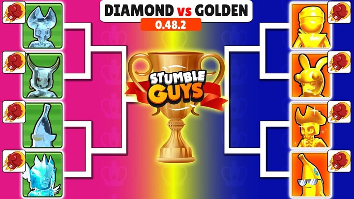 DIAMOND vs GOLDEN Skins 0.48.3 🥊 FIRE PUNCH EMOTE 🏆 Stumble Guys Cup