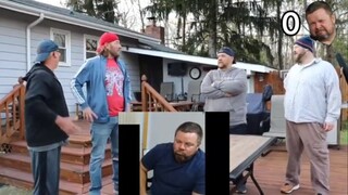Kevin vs Uncle Larry & Joe Mini Hoop Basketball Shootout Uncle Joe's Reaction (With 0 Points Version