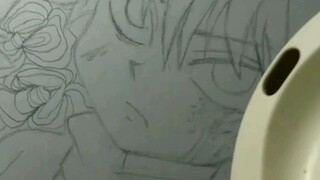 Killua coffee spill art (failed successfully?) follow me on tiktok on @art.of.jonh